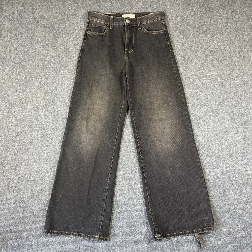 Pacsun Extreme Baggy Jeans Mens 28x30 Black Heel Drag Rigid Non Stretch Skater
